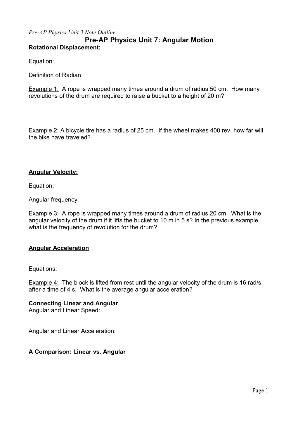 Physics 1: Newton S Laws Note Outline