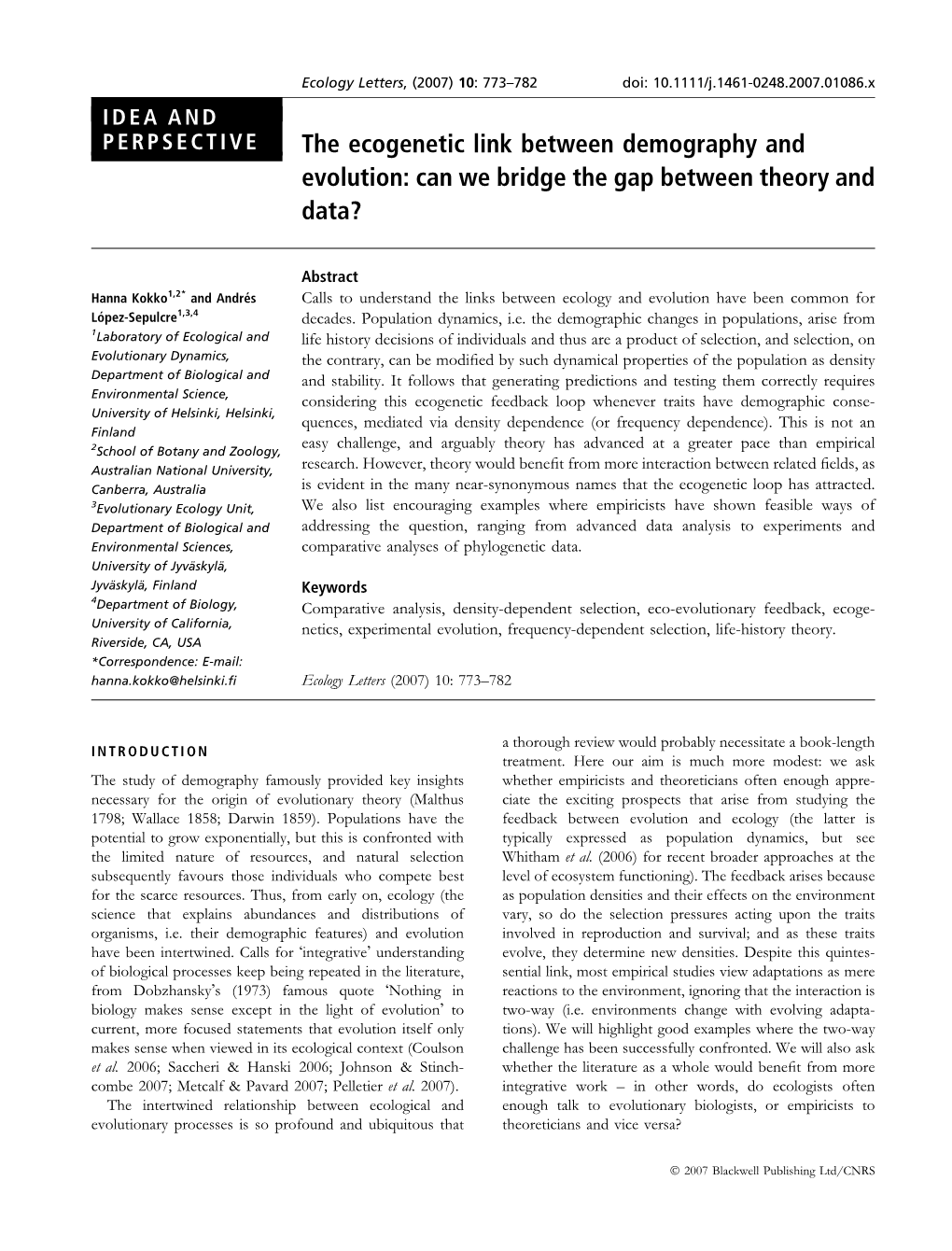 The Ecogenetic Link Between Demography and Evolution: Can We Bridge the Gap Between Theory and Data?