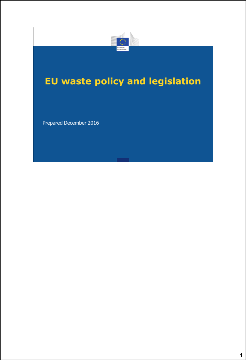 The Key Policy Framework Instruments