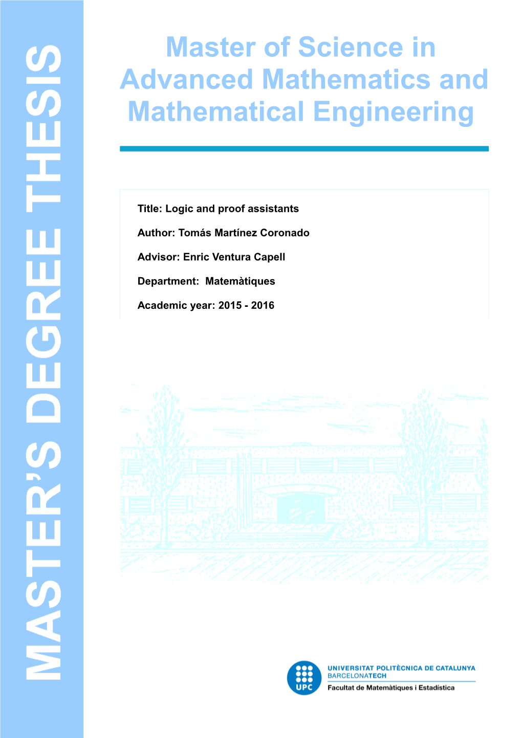 Master of Science in Advanced Mathematics and Mathematical Engineering