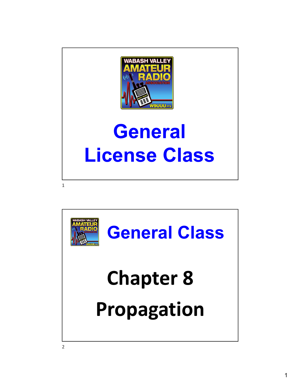 Chapter 8 Propagation