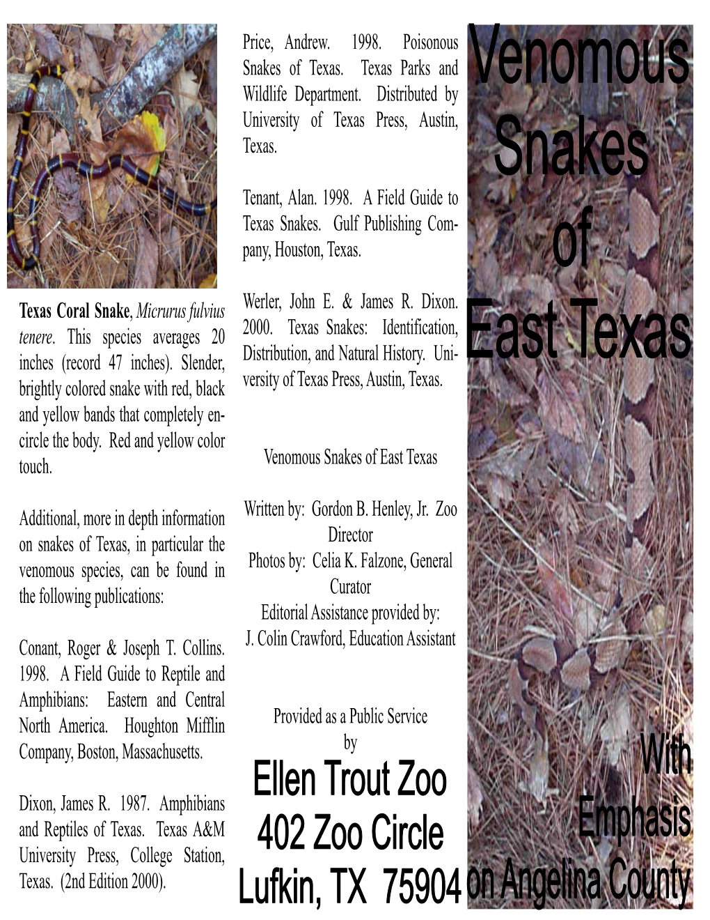 Venomous Snakes of Texas.Pub