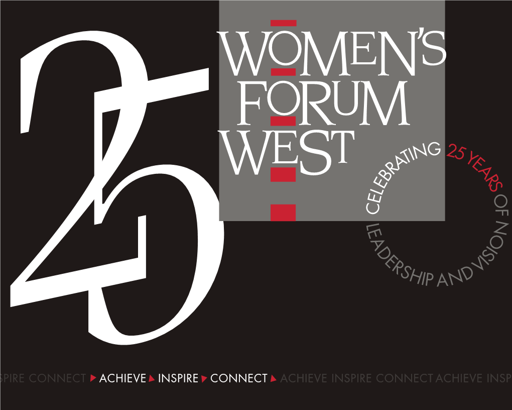 Women's Forum West 25Th Anniversary Booklet