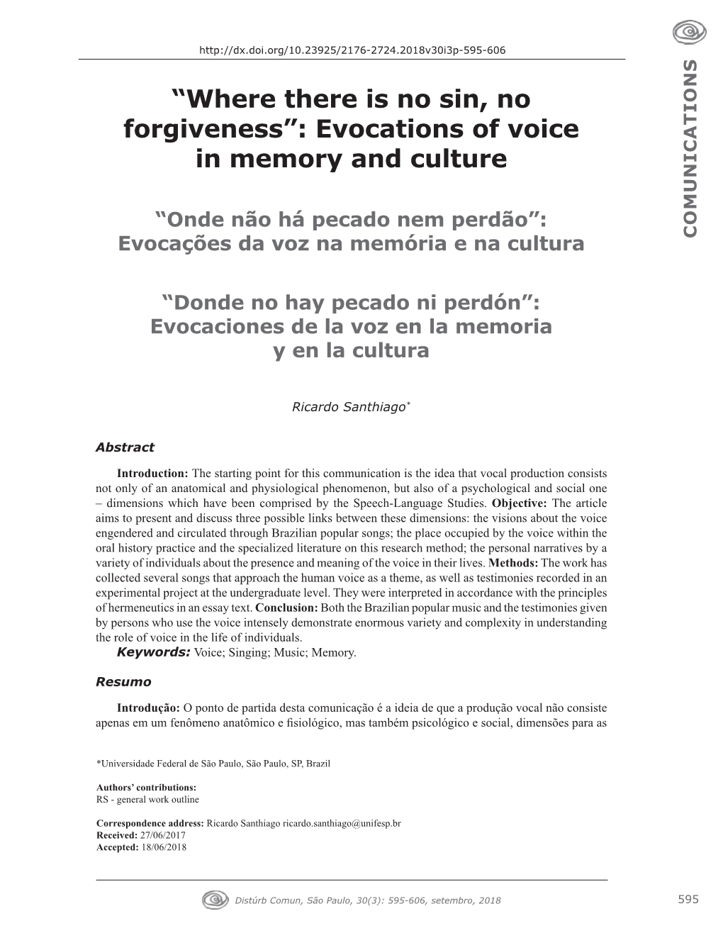 Evocations of Voice in Memory and Culture