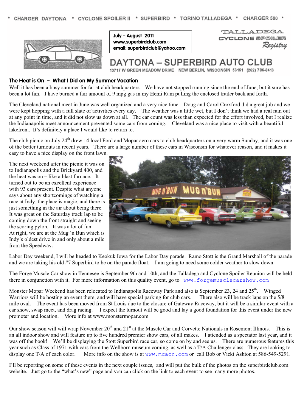 DAYTONA-SUPERBIRD AUTO CLUB WHEELS & DEALS Personal For