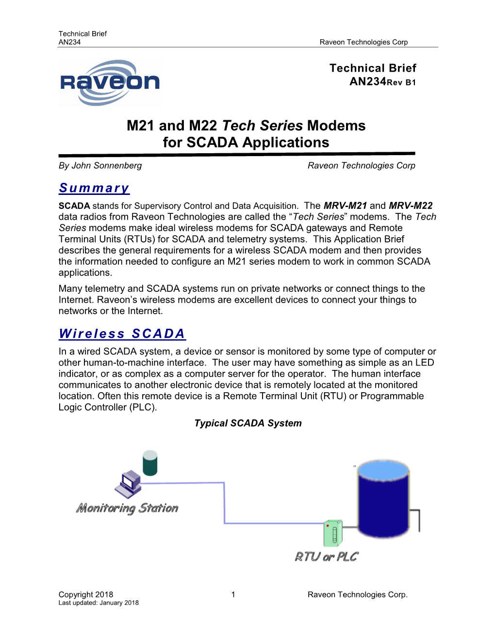 M21 and M22 Tech Series Modems for SCADA Applications