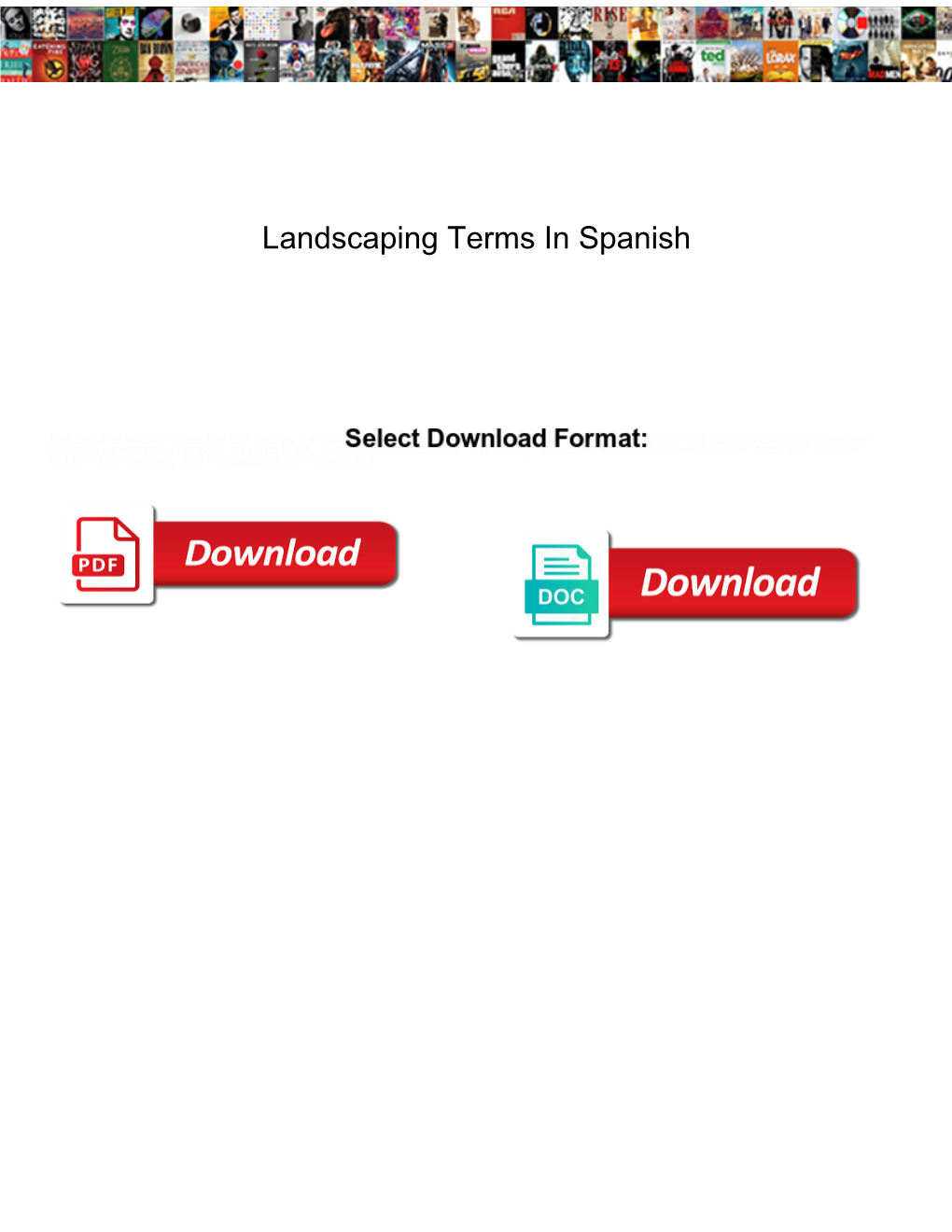 Landscaping Terms in Spanish