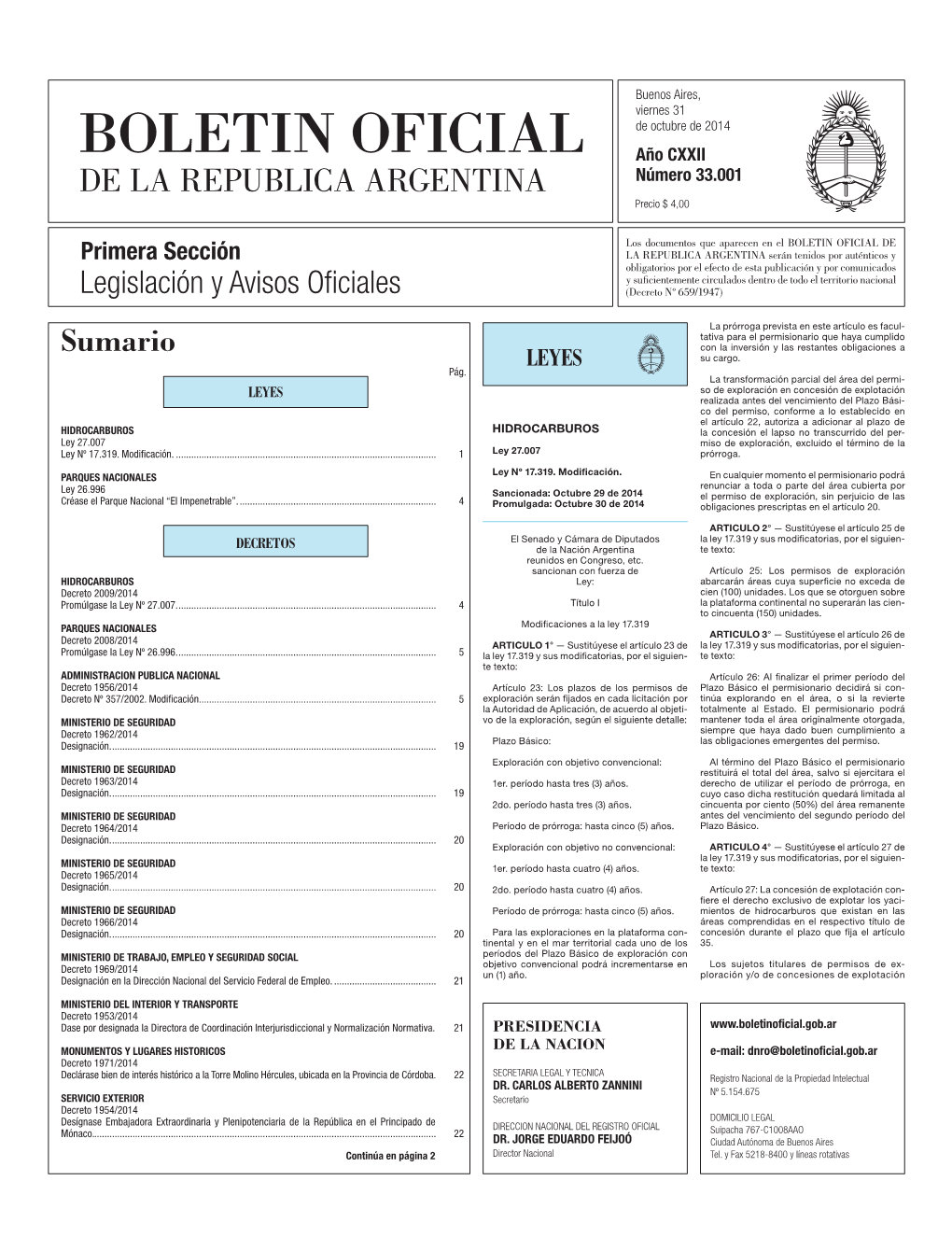 Sumario Con La Inversión Y Las Restantes Obligaciones a LEYES Su Cargo