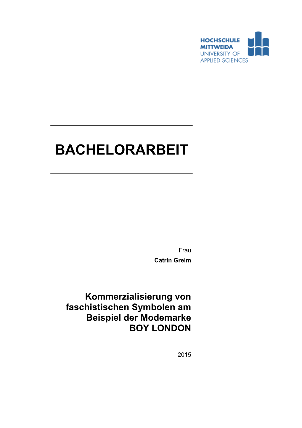 Bachelorarbeit