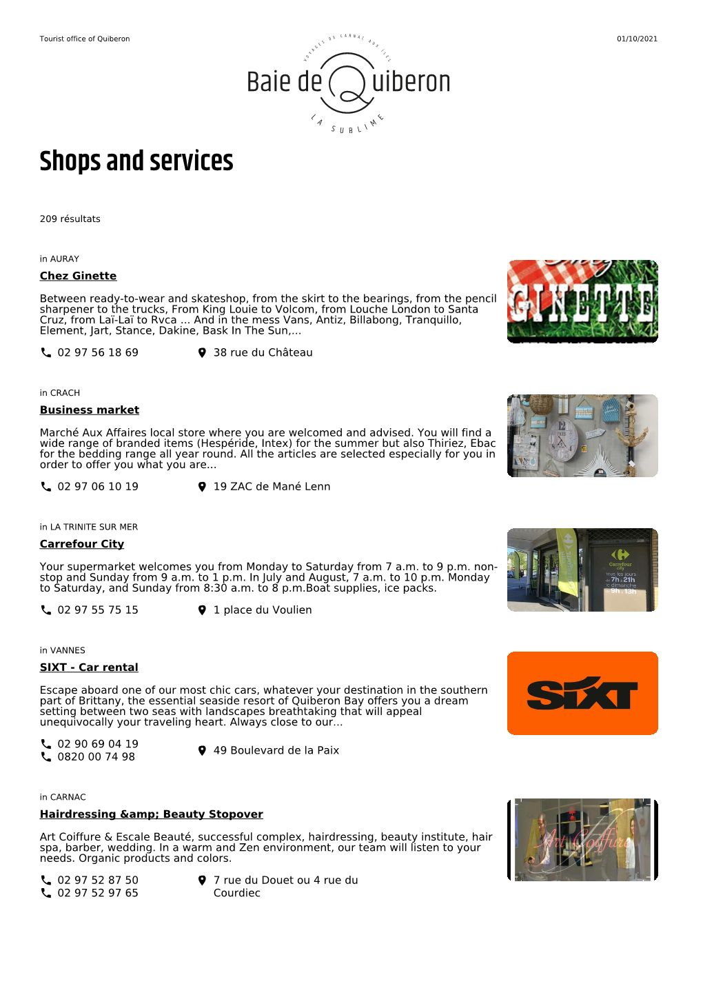 Shops and Services