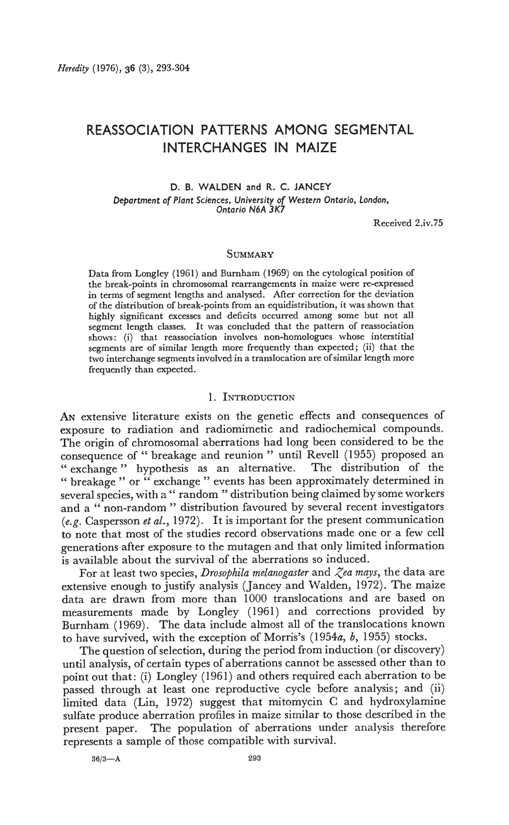 Hypothesis As an Alternative. the Distribution Of