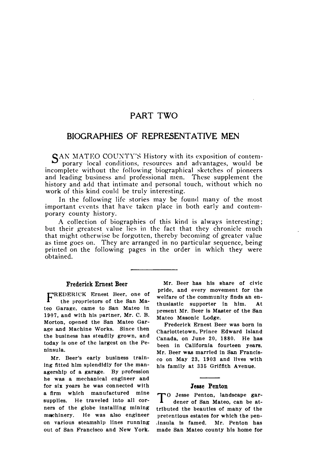 Part Two Biographies of Representative