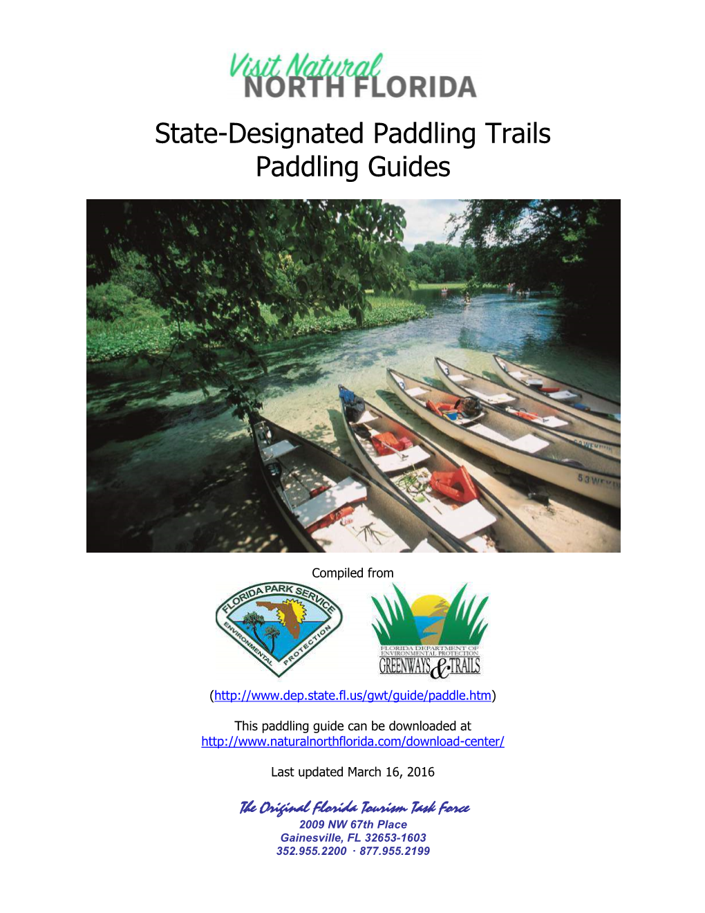 State-Designated Paddling Trails Paddling Guides