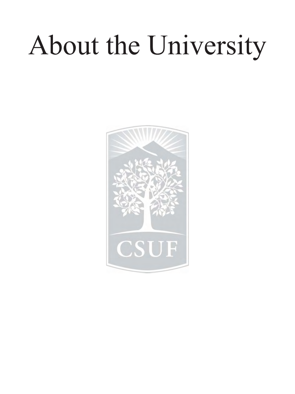 About the University (PDF)
