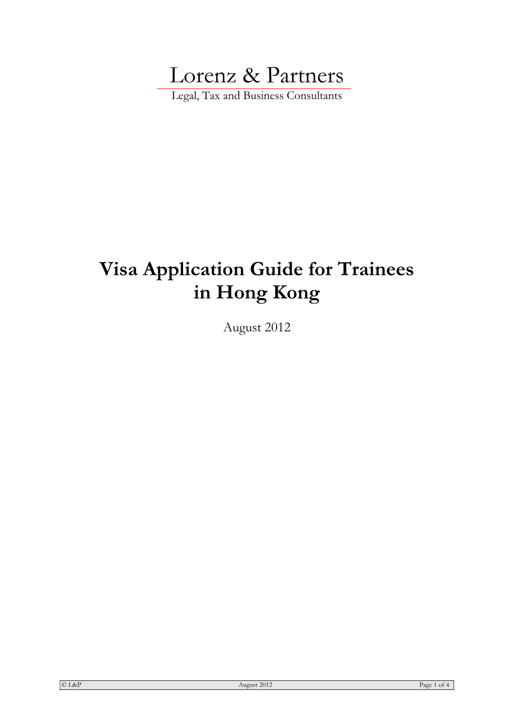 Visa Application Guide for Trainees in Hong Kong
