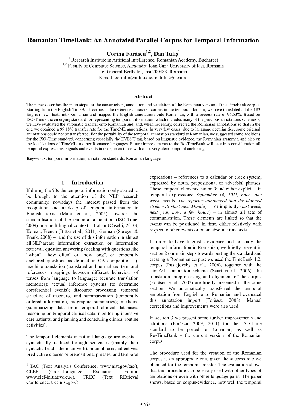 Romanian Timebank: an Annotated Parallel Corpus for Temporal Information