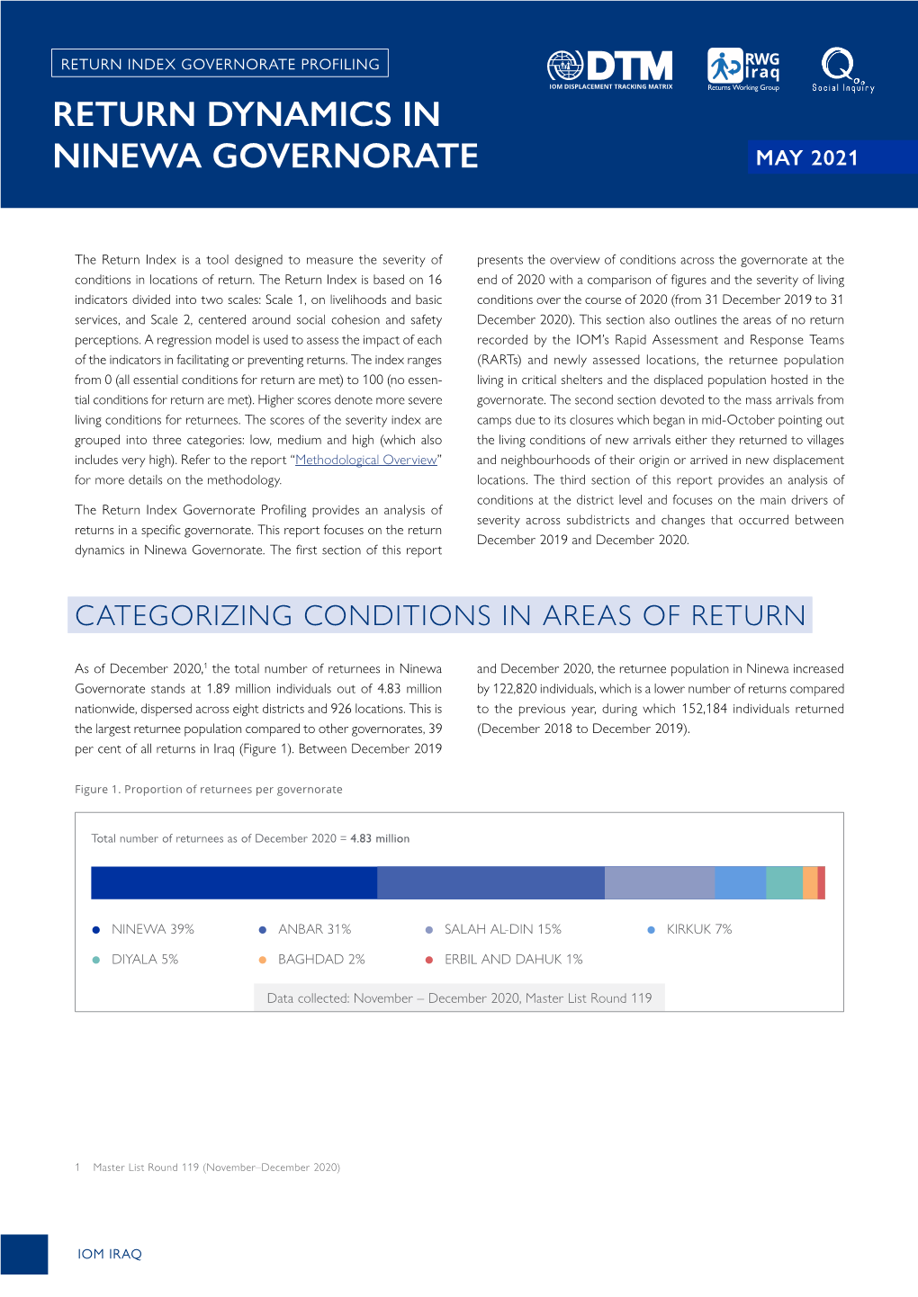 Return Dynamics in Ninewa Governorate Return Dynamics in Ninewa Governorate May 2021