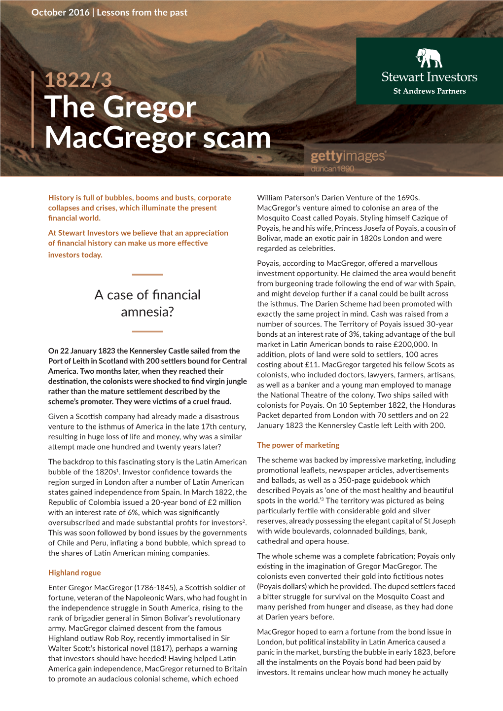 The Gregor Macgregor Scam