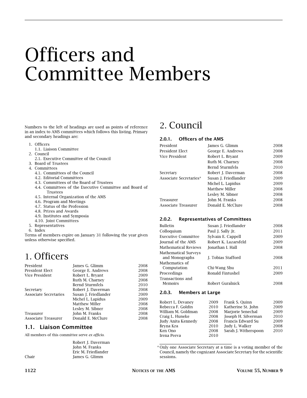 AMS Officers and Committee Members