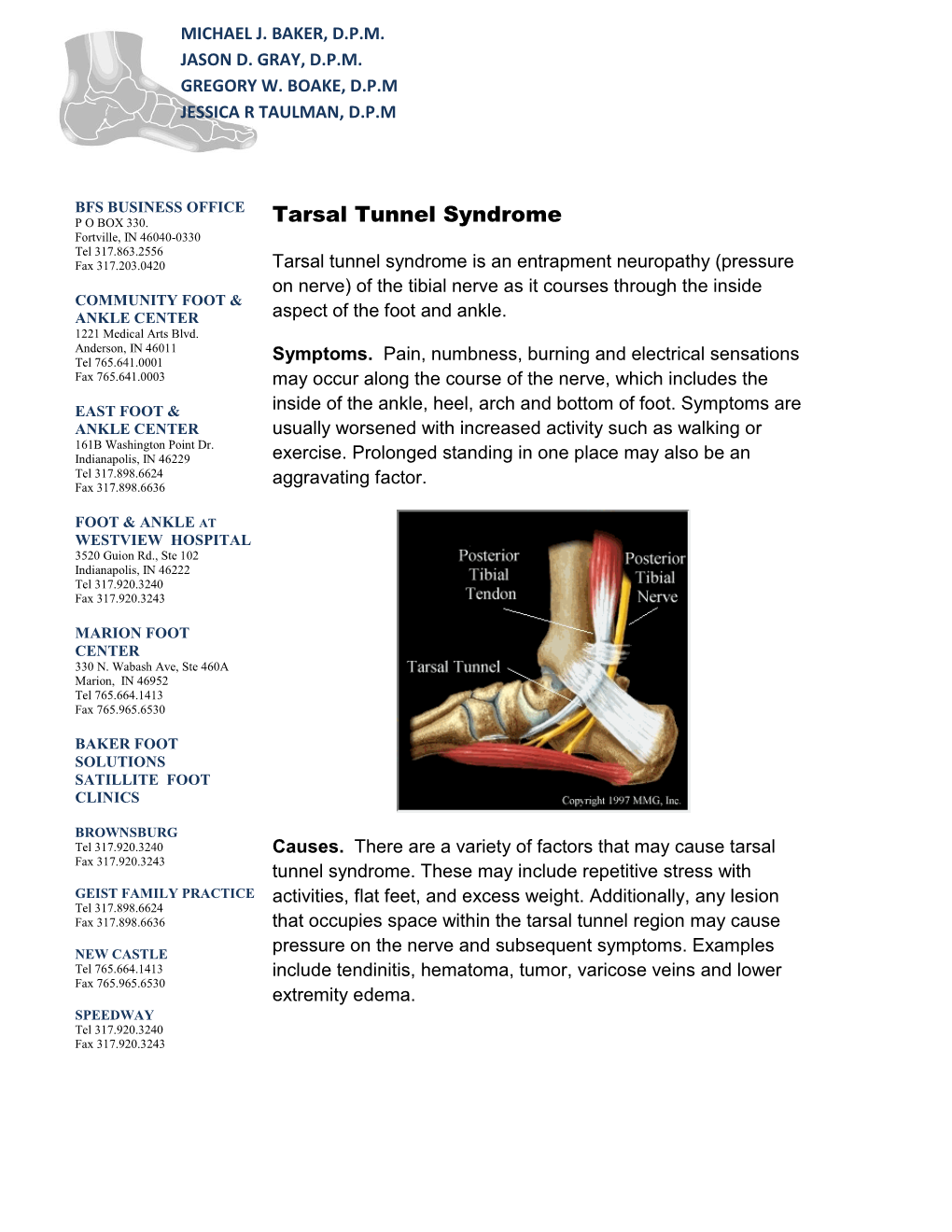 Tarsal Tunnel Syndrome