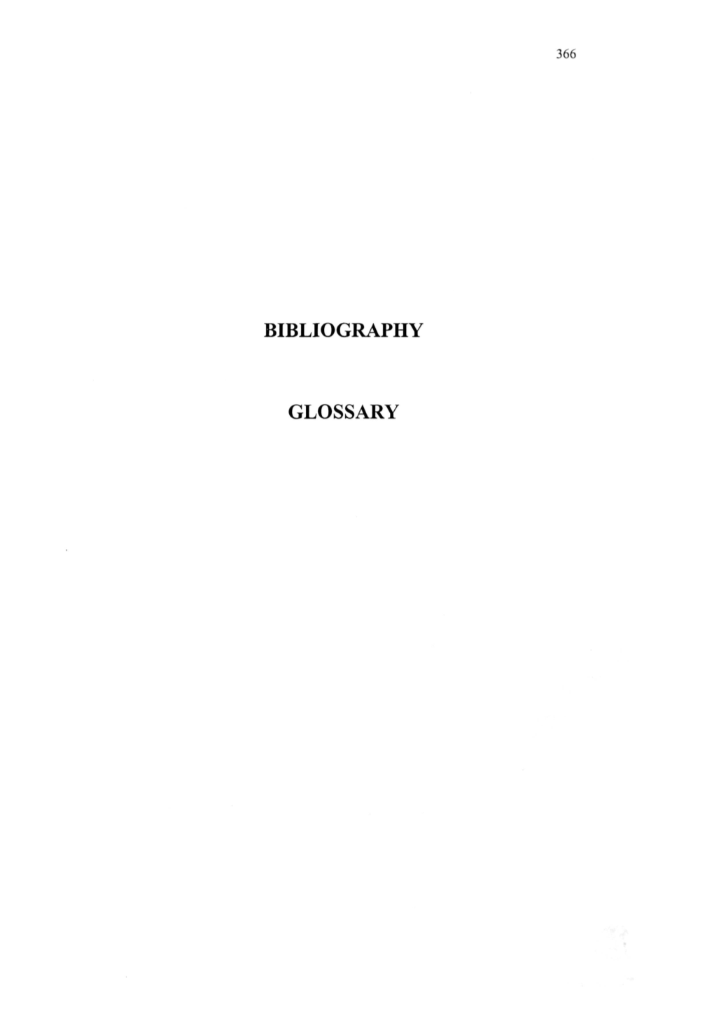 Bibliography Glossary