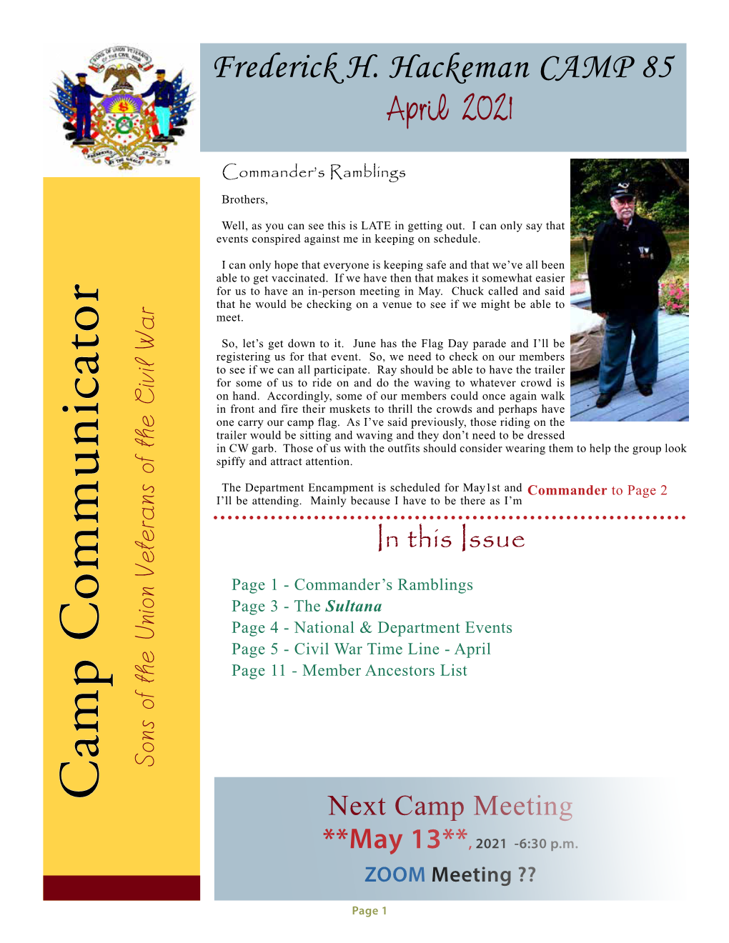 Camp Communicator April 2021