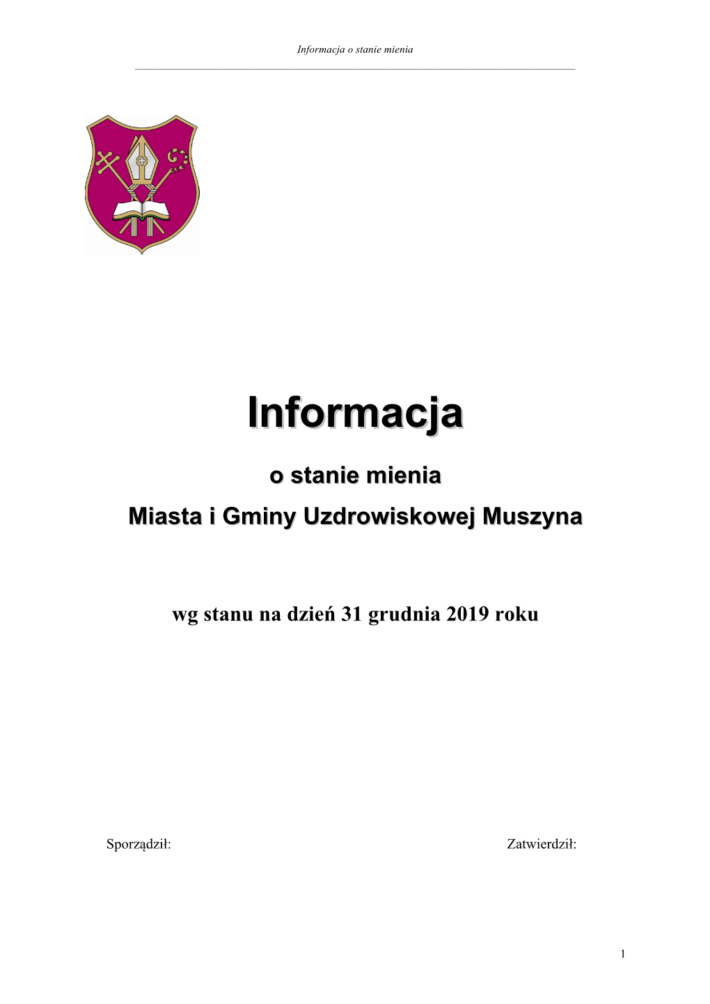 Informacja O Stanie Mienia ______