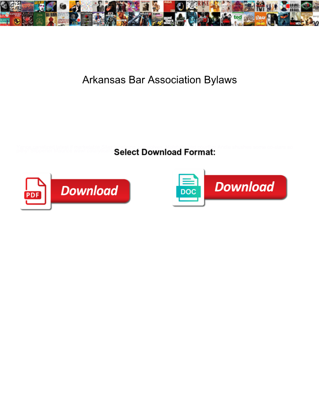 Arkansas Bar Association Bylaws