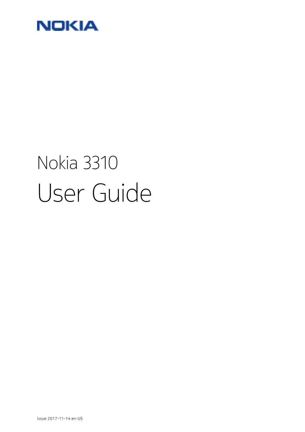 Nokia 3310 User Guide