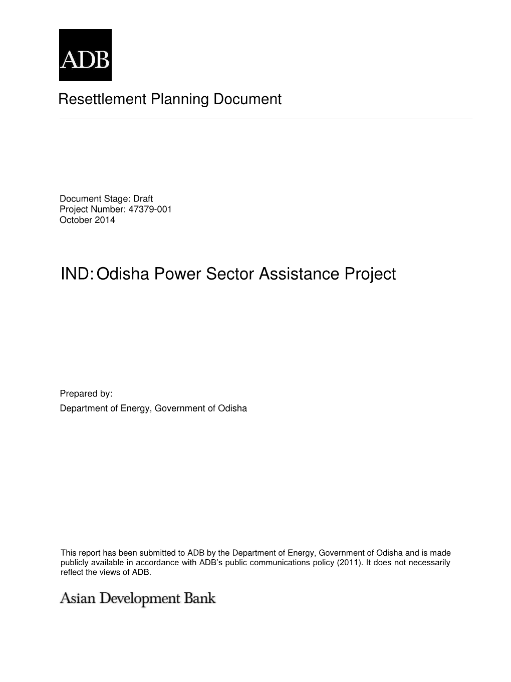 Odisha Power Sector Assistance Project
