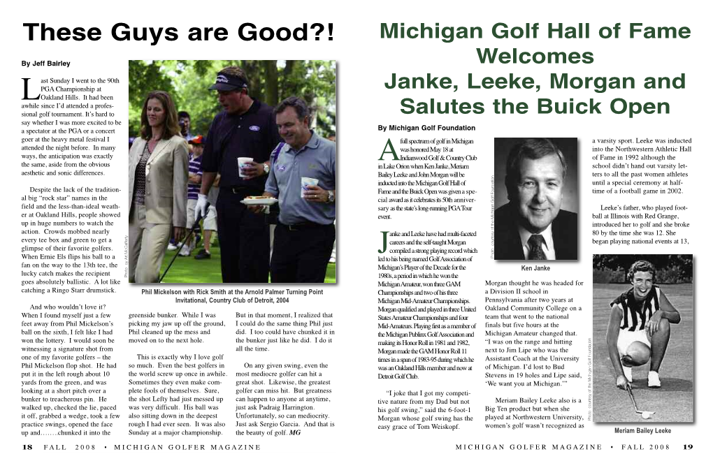 19 Michigan Golf Hall of Fame Welcomes Janke