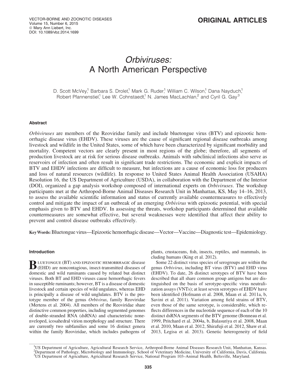 Orbiviruses: a North American Perspective