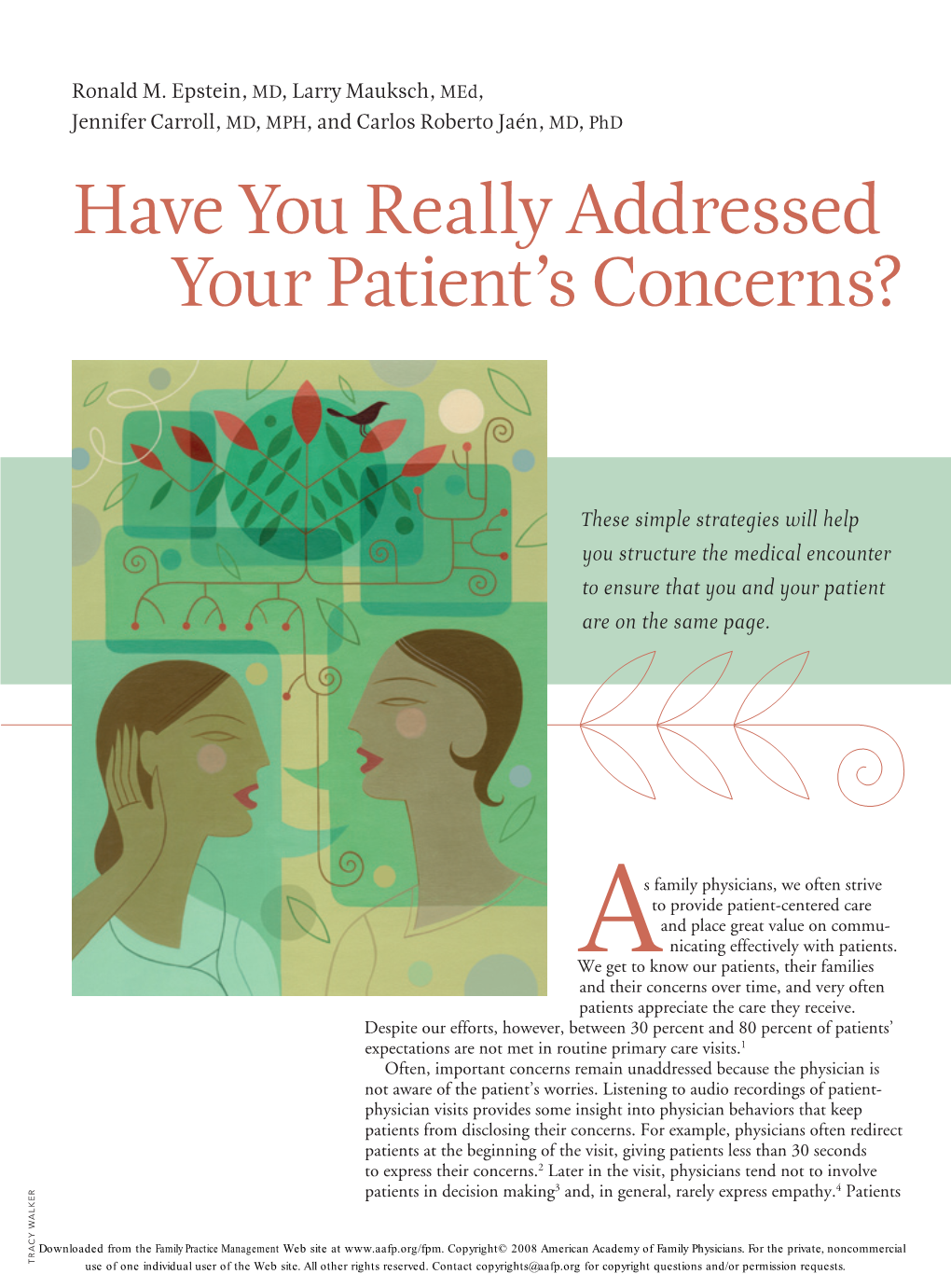 Have You Really Addressed Your Patient's Concerns?