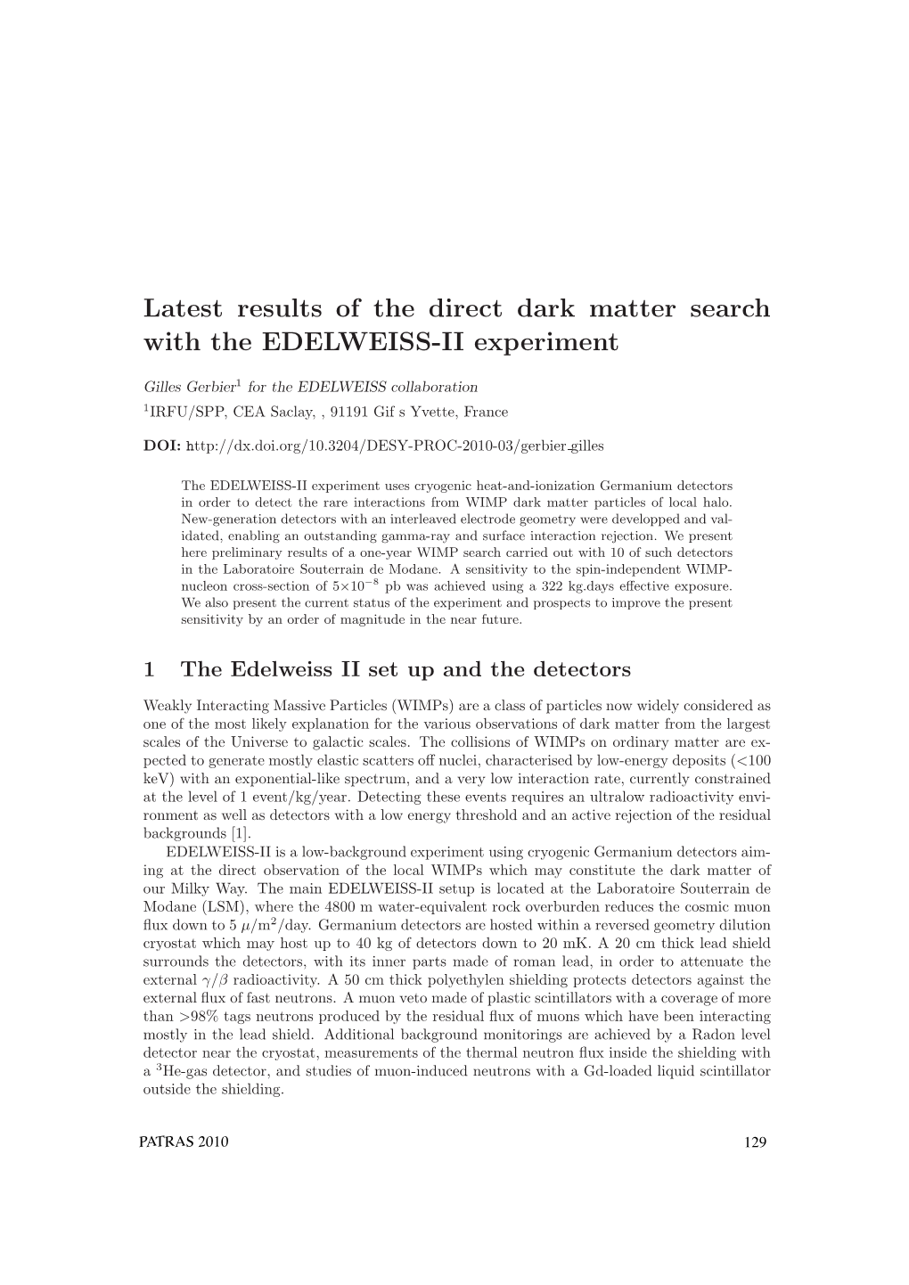 Latest Results of the Direct Dark Matter Search with the EDELWEISS-II Experiment