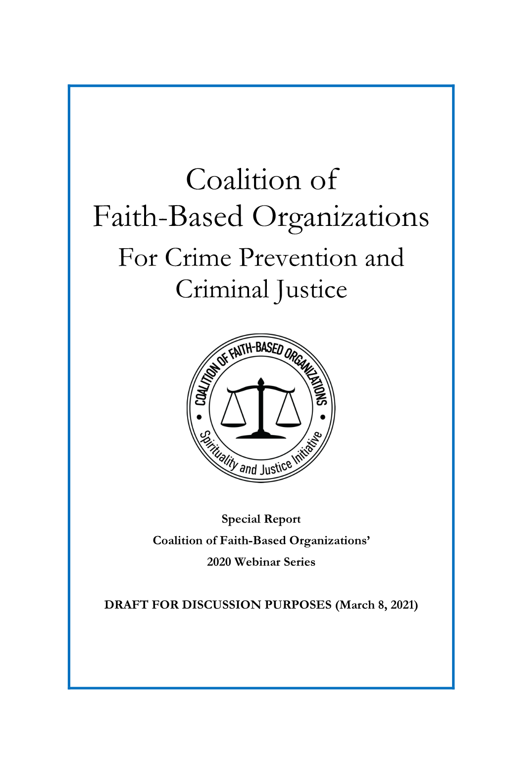 Coalition of Faith-Based Organizations for Crime Prevention and Criminal Justice