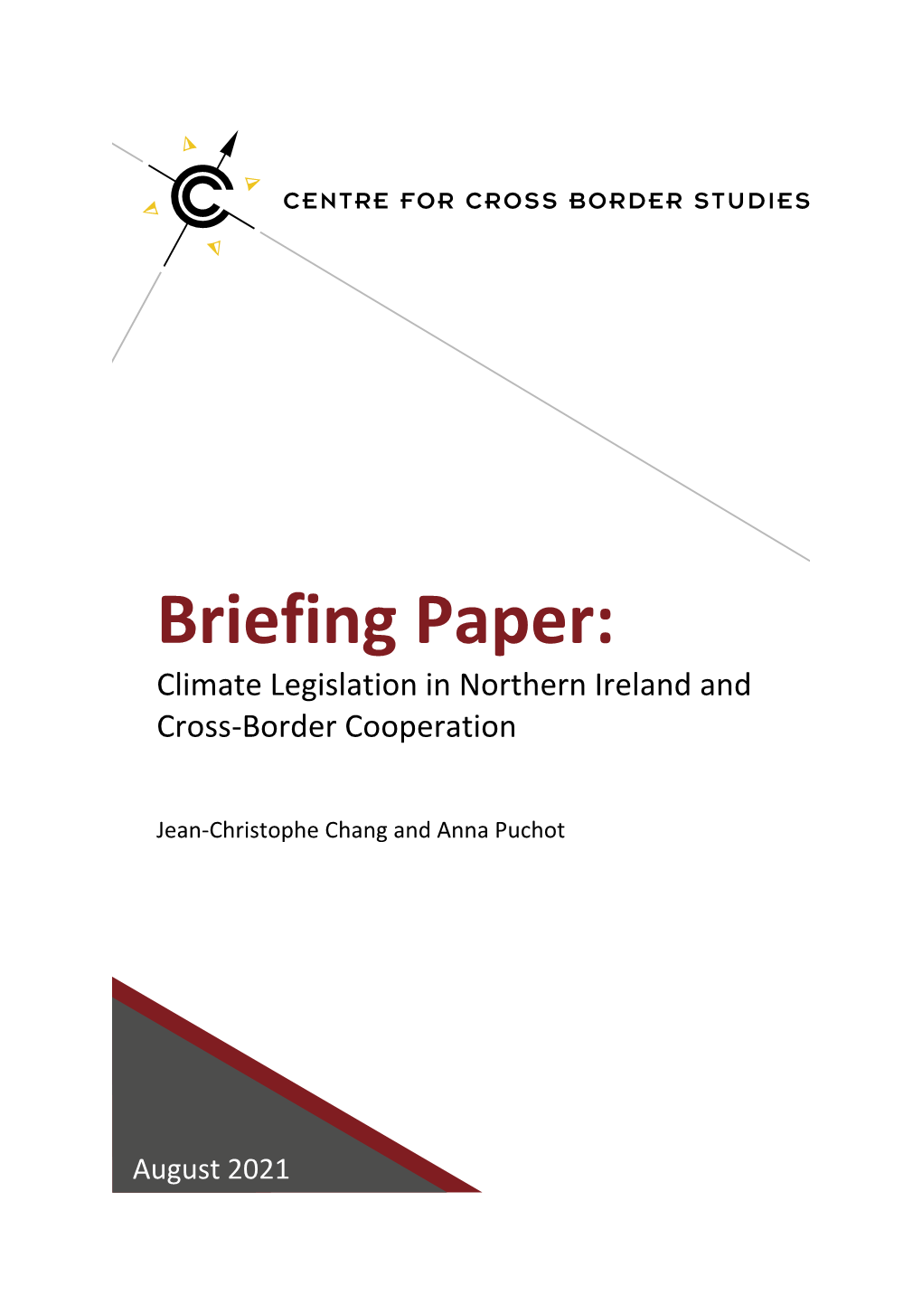 Briefing Paper: Climate Legislation in Northern Ireland and Cross-Border Cooperation