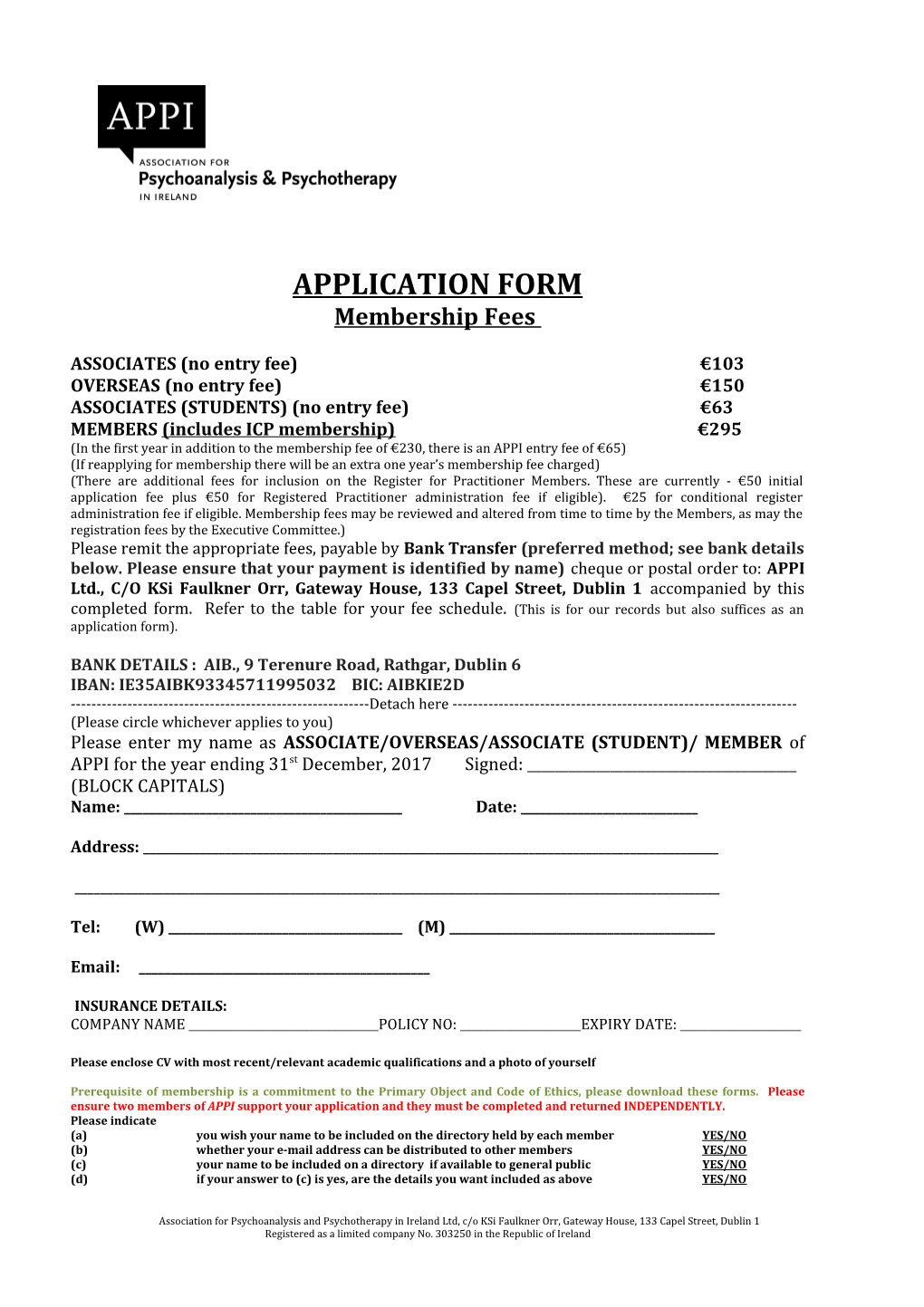 Application Form s46