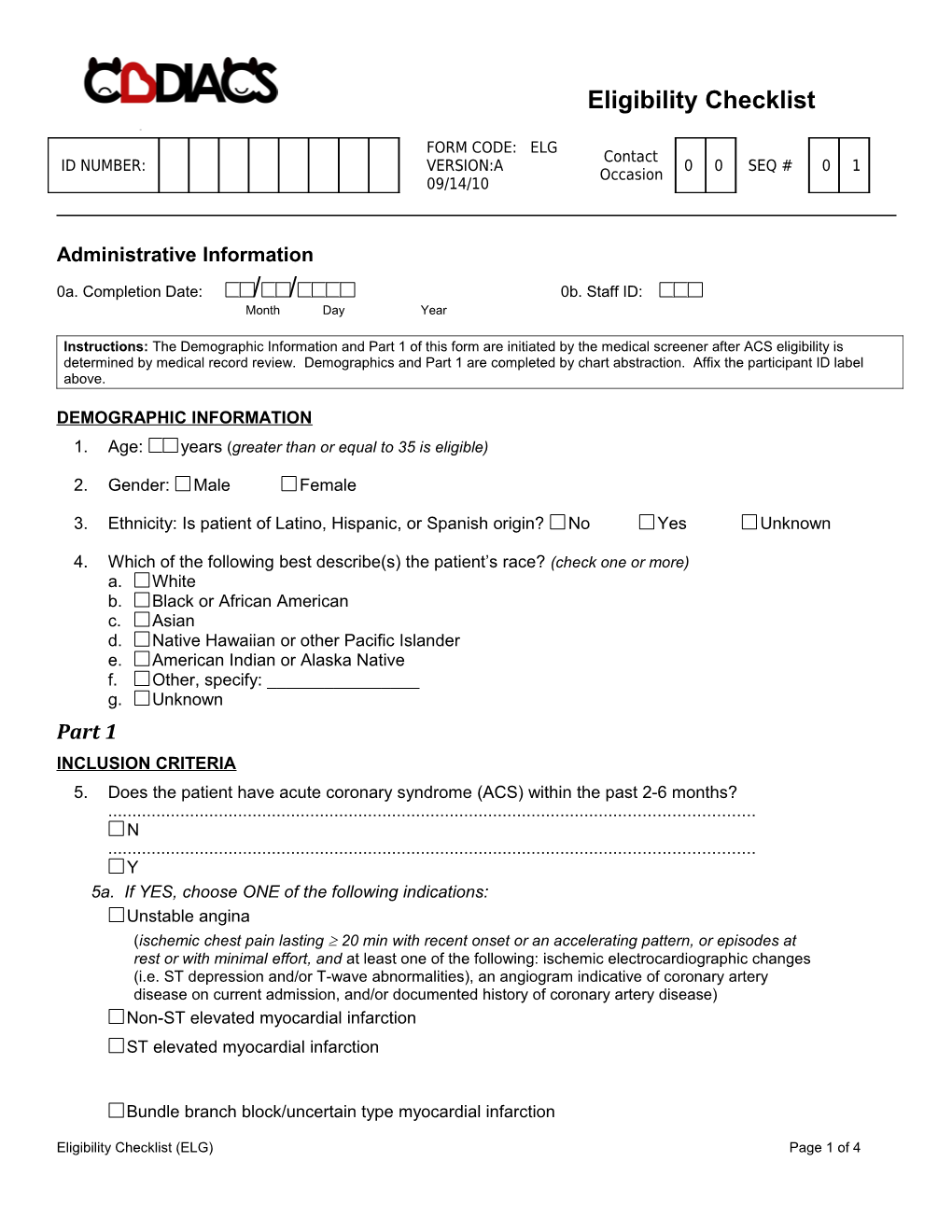 Eligibility Checklist s1