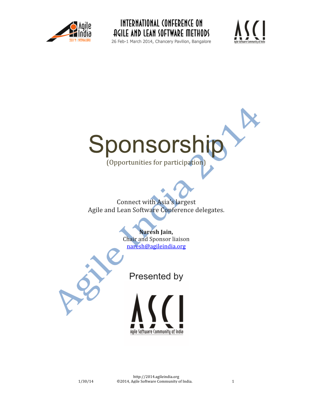Sponsorship (Opportunities for Participation)