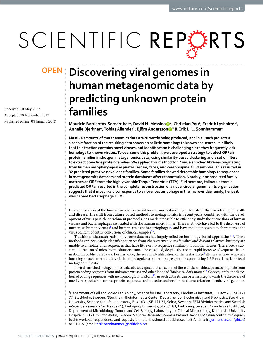 Discovering Viral Genomes in Human Metagenomic Data by Predicting