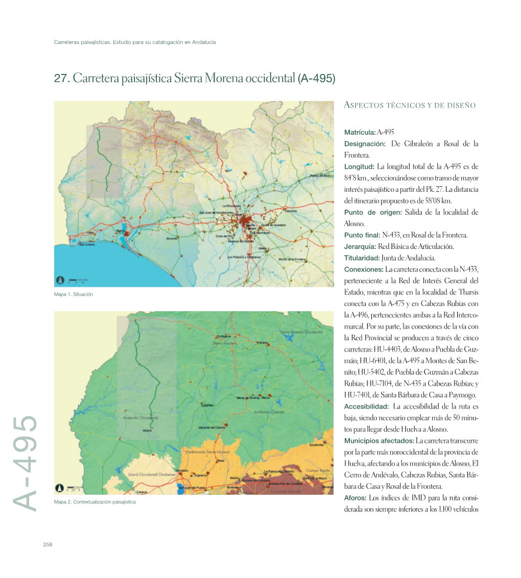 Carreteras Paisajísticas. Estudio Para Su Catalogación En Andalucía