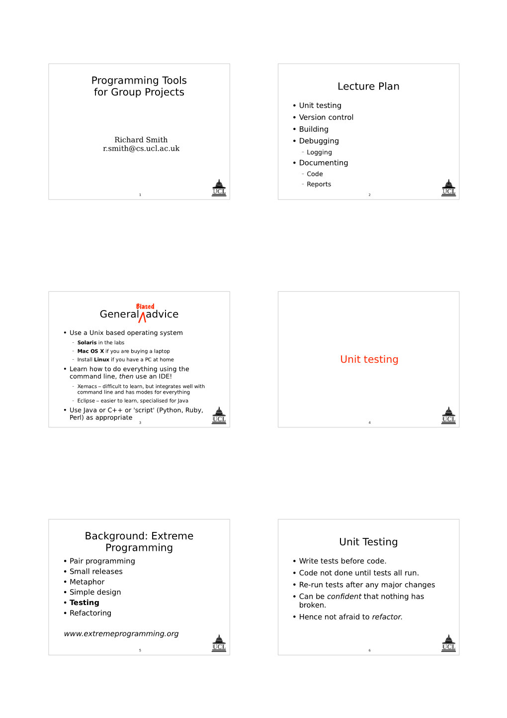 Extreme Programming Unit Testing