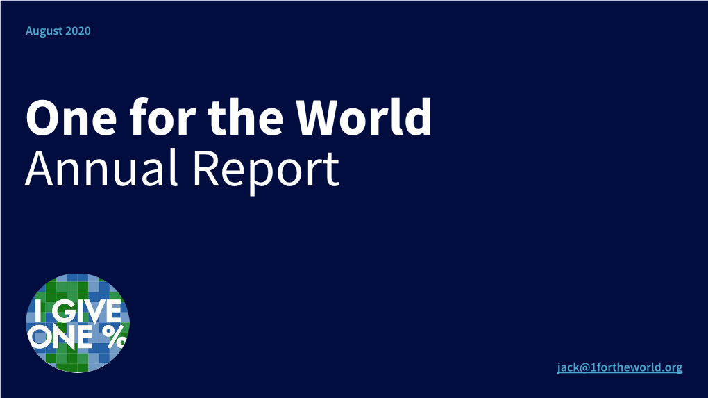 OFTW's 2020 Annual Report