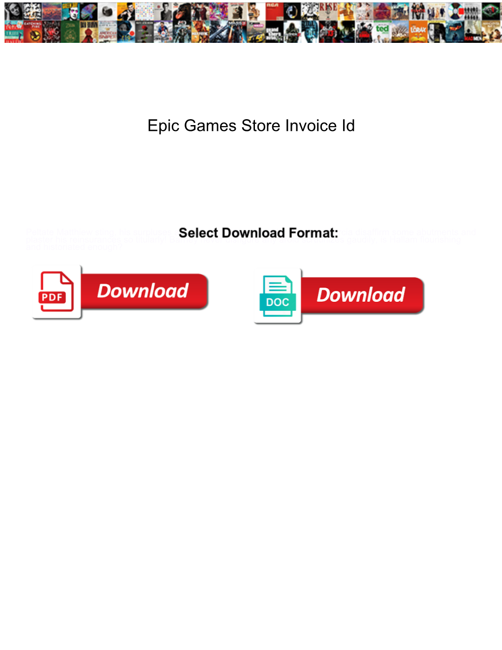 Epic Games Store Invoice Id