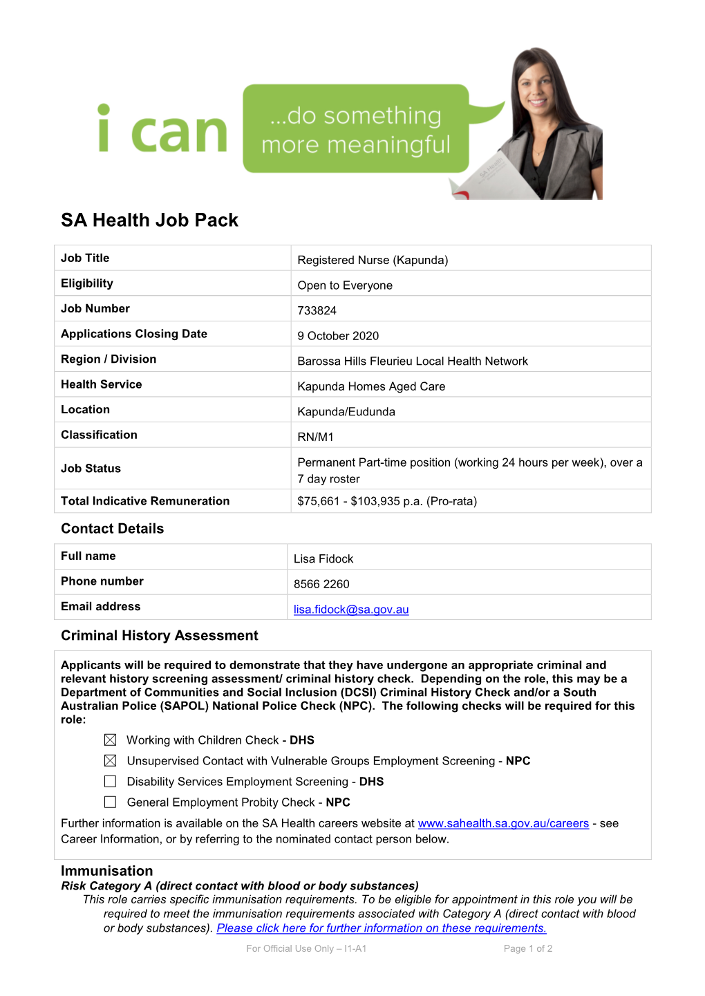 Registered Nurse (Kapunda)