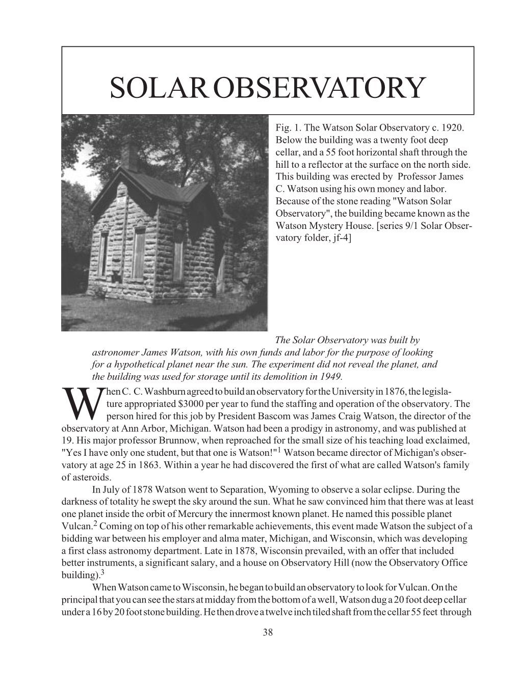 Solar Observatory
