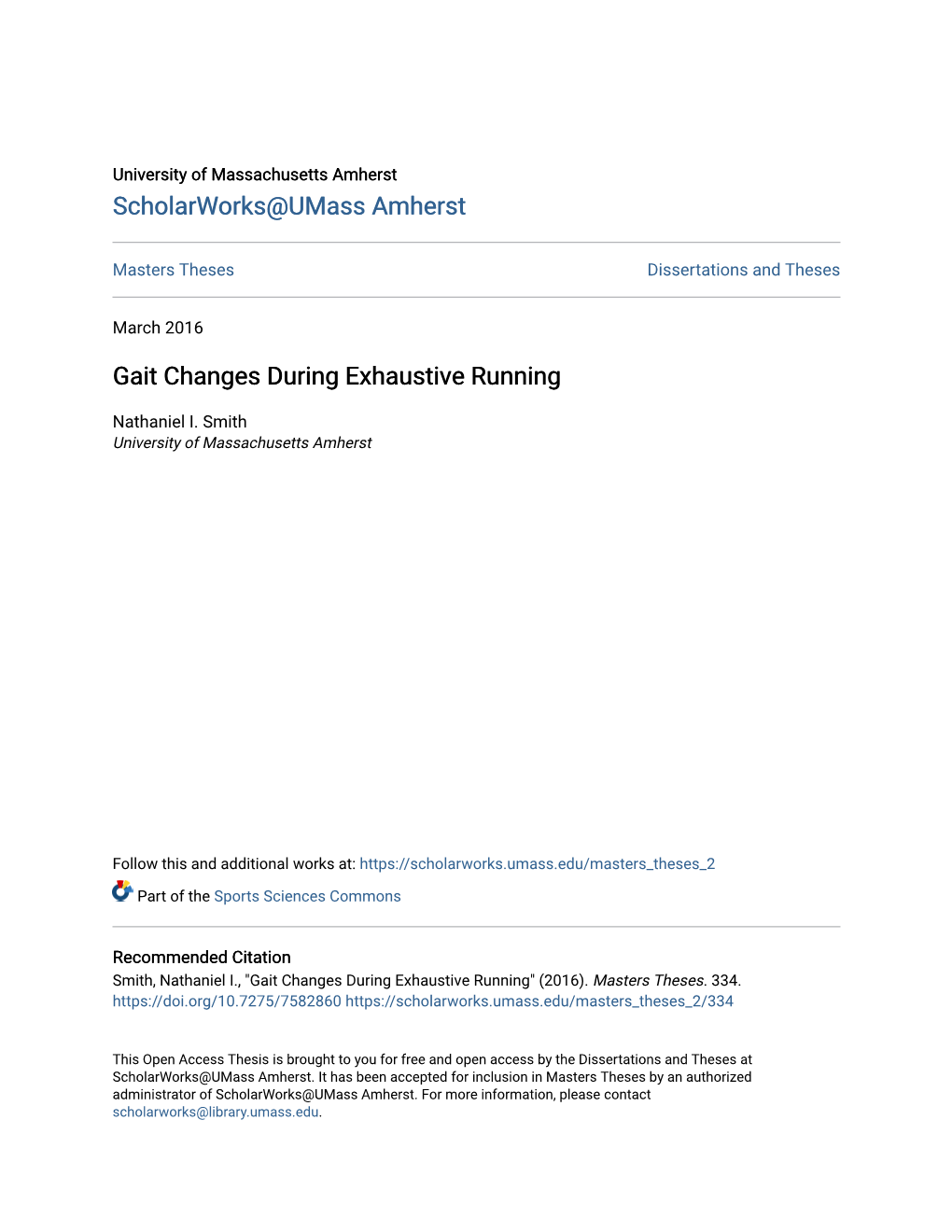 Gait Changes During Exhaustive Running