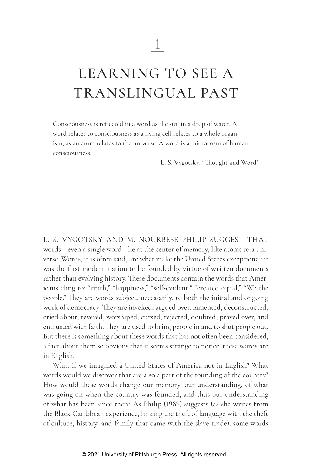 TRANSLINGUAL INHERITANCE Become Severed from Their Source, and That Severing Is a Form of Violence That Is Experienced As a Tragic Forgetting