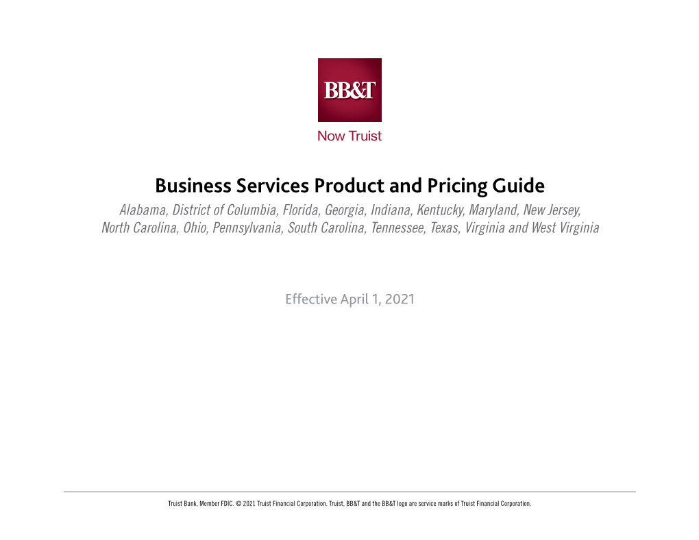 Business Services Pricing Guide (PDF)