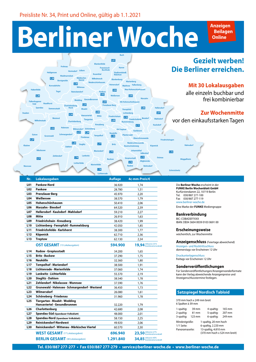 Die Berliner Erreichen